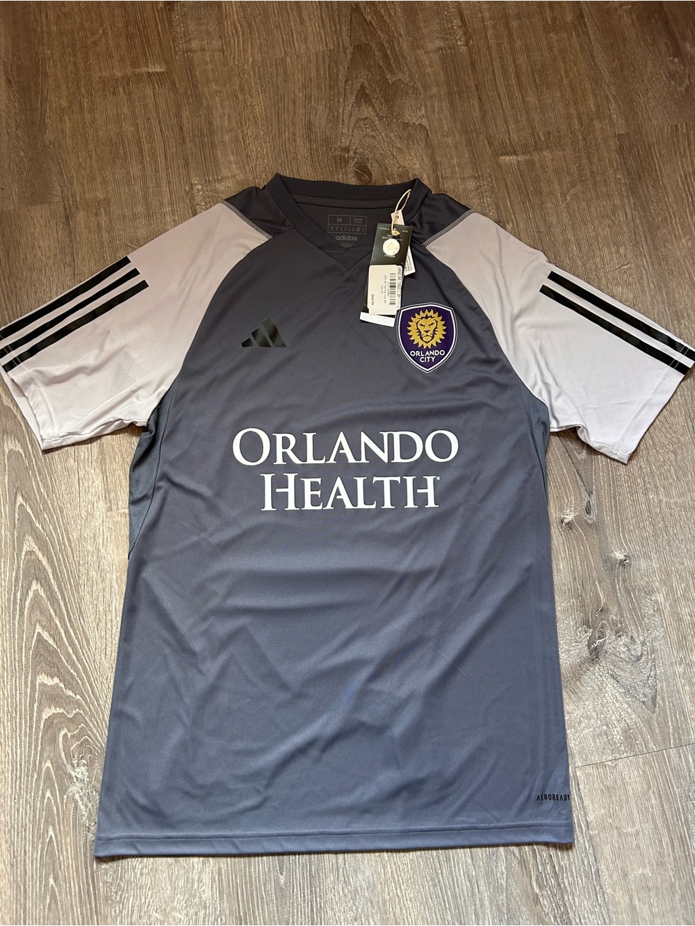 adidas Orlando City Gray and White Men's Soccer Jersey
